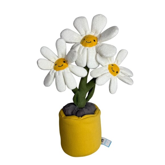 Jellycat Amuseable Daisy Plant Pot Stuffed Plush Toy 10" Yellow Pot - Picture 1 of 4